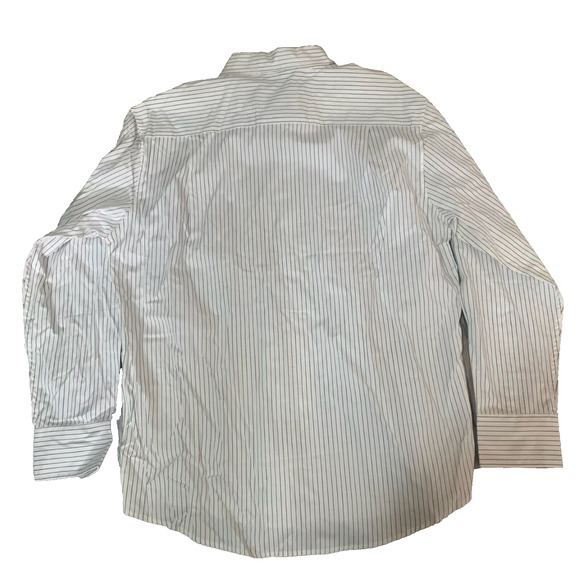 NWT BRUNO NEW YORK MENS BUTTON DOWN WHITE/BLACK STRETCH STRIPED GRAPHIC SHIRT XL - Picture 6 of 6